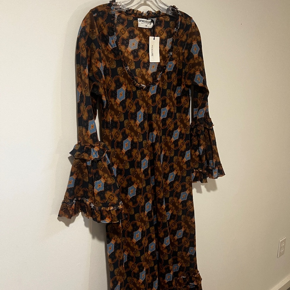 Cotton Midi Dress -XS